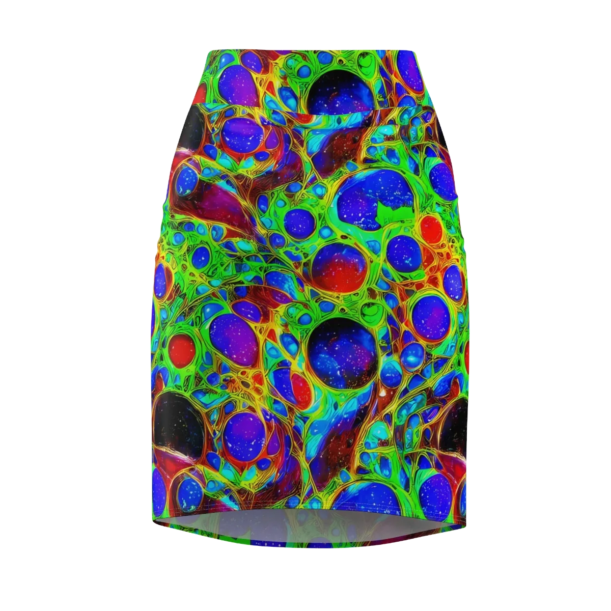 Biomorphic Burst on Pencil Skirt — Front