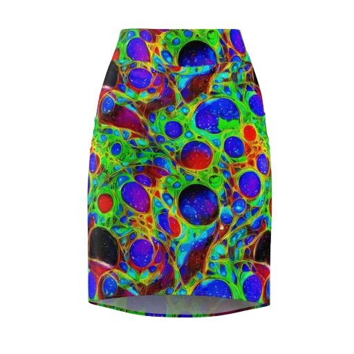 Biomorphic Burst on a Pencil Skirt