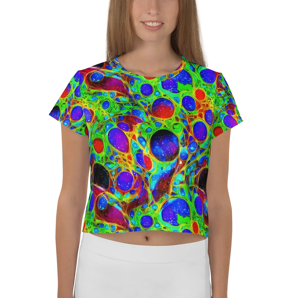 Biomorphic Burst on Crop Tee — Front