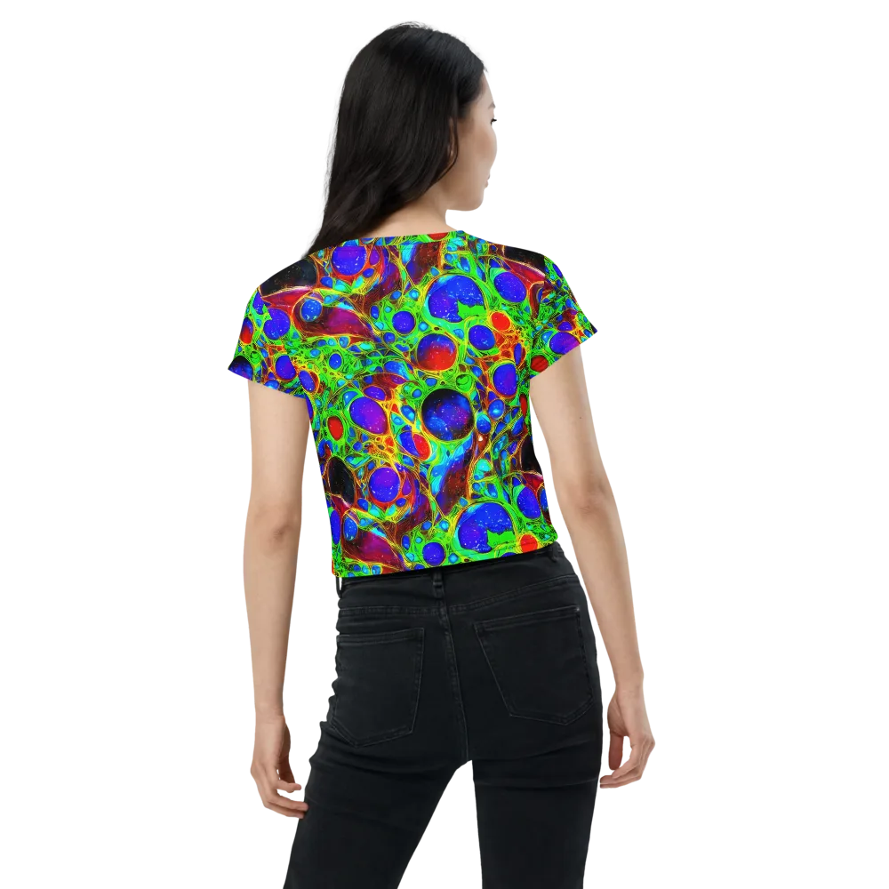 Biomorphic Burst on Crop Tee — Back