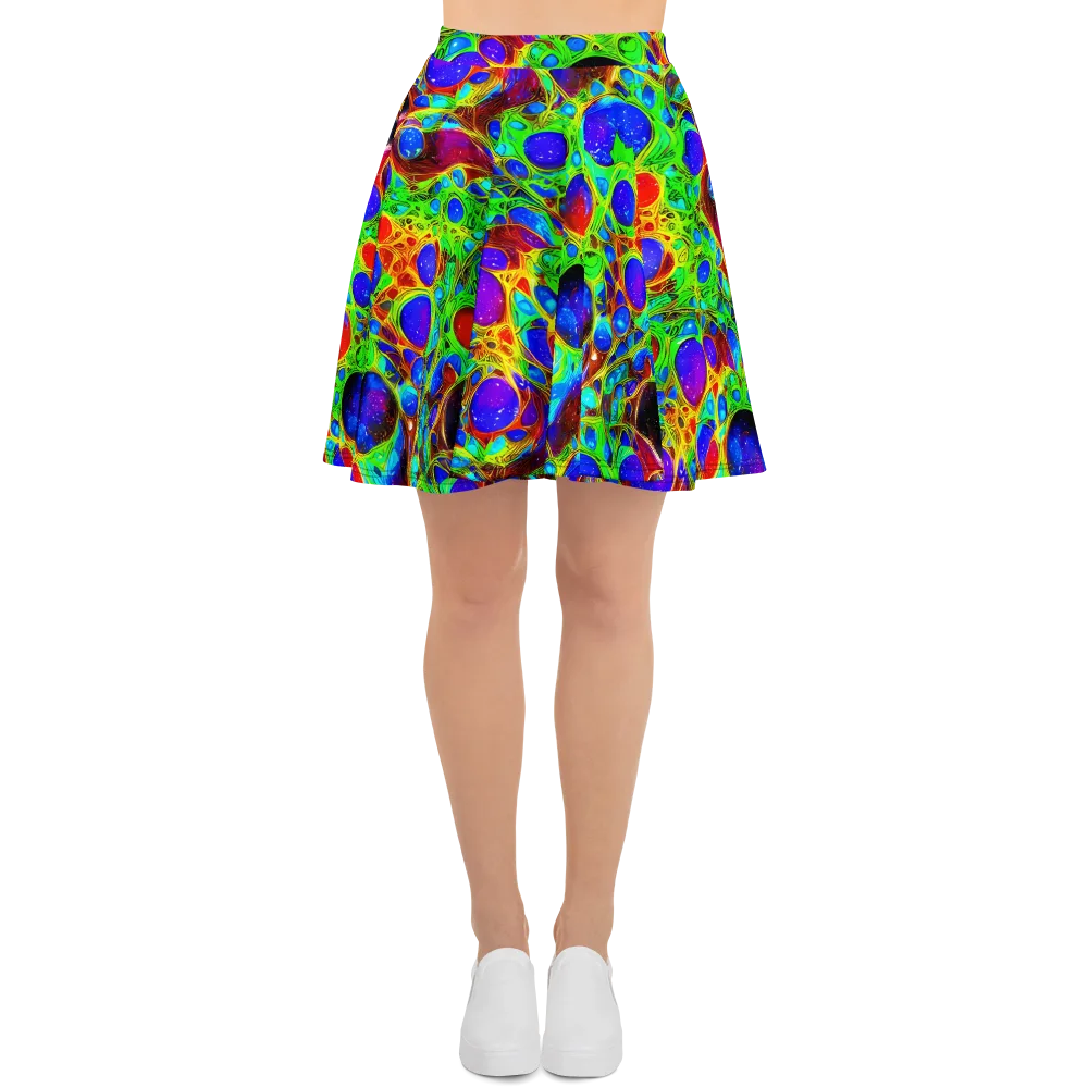 Biomorphic Burst on Skater Skirt — Front