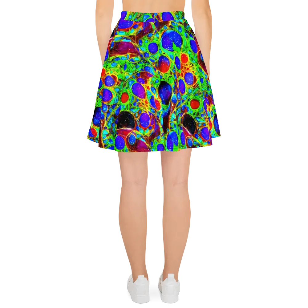 Biomorphic Burst on Skater Skirt — Back