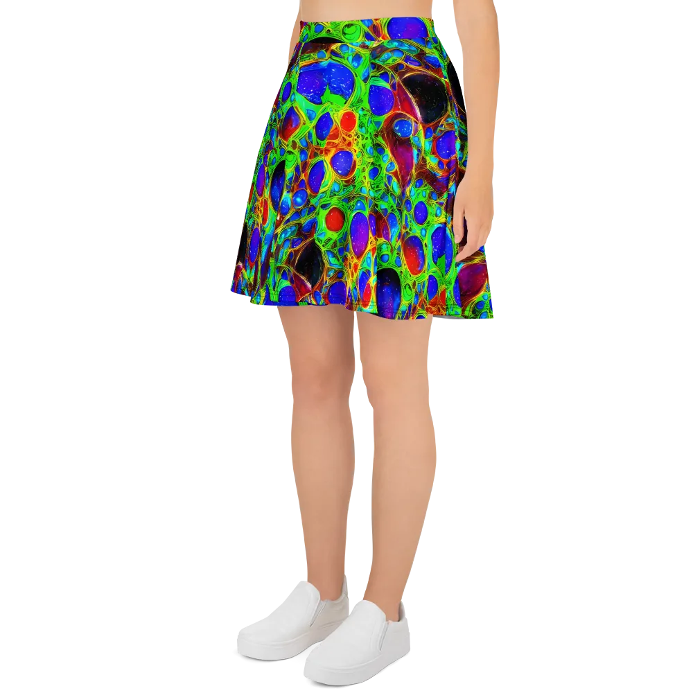 Biomorphic Burst on Skater Skirt — Left