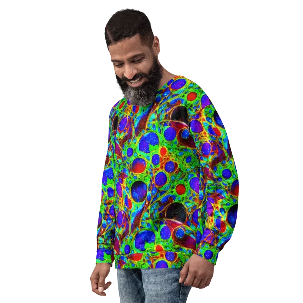 Biomorphic Burst on Sweatshirt — Left Front