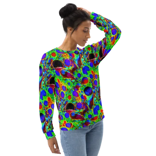 Biomorphic Burst on a Sweatshirt