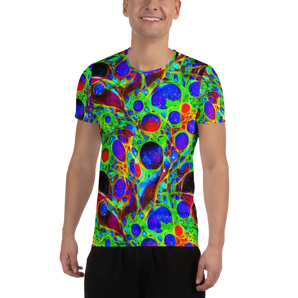 Biomorphic Burst on Men's Athletic T-Shirt — Front