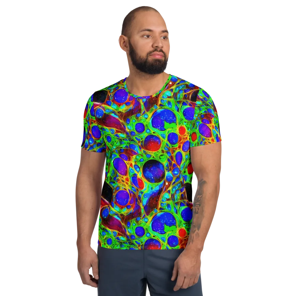 Biomorphic Burst on Men's Athletic T-Shirt — Front