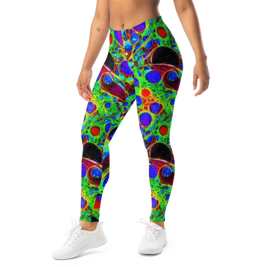 Biomorphic Burst on Leggings — Left Front