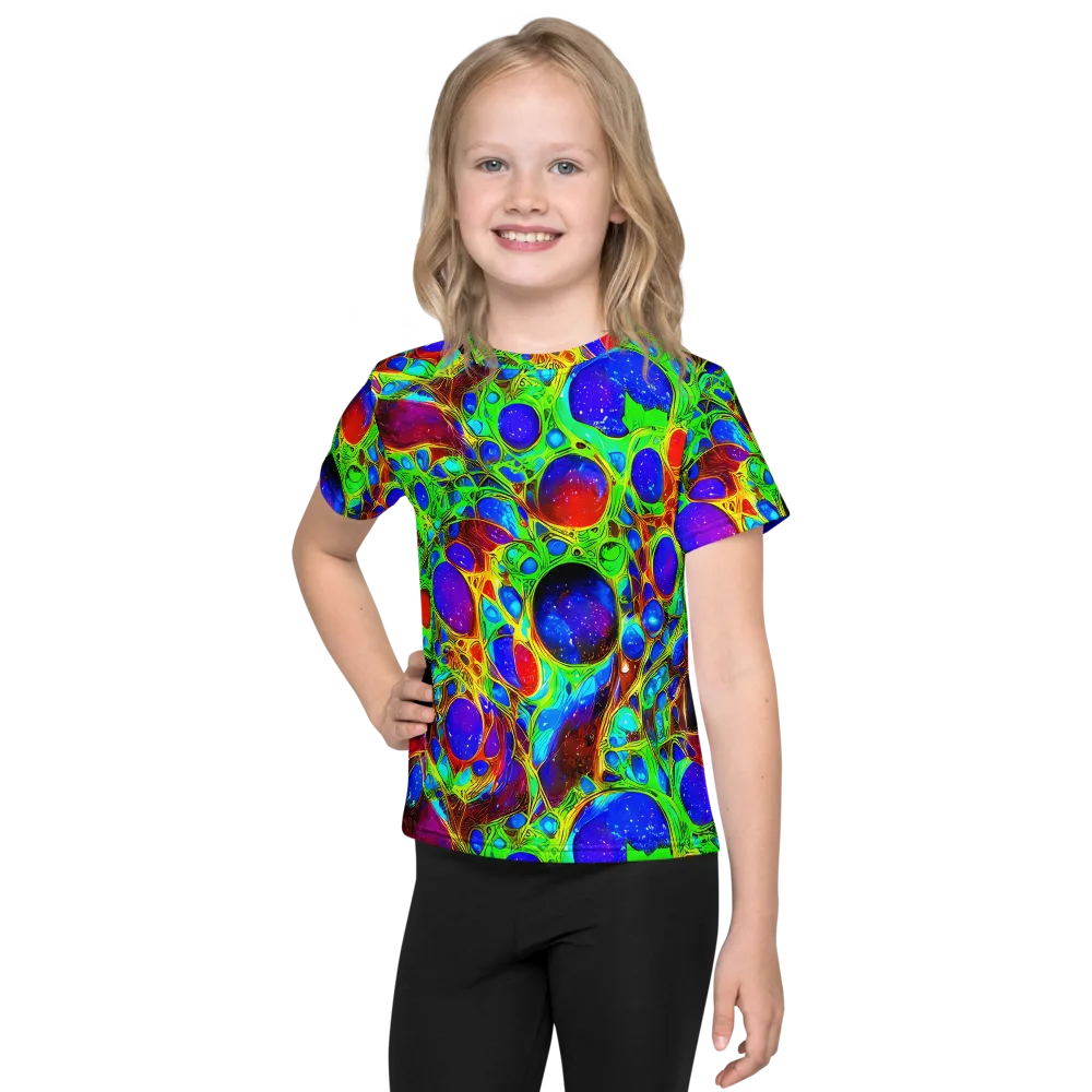 Biomorphic Burst on Kids Crew Neck T-Shirt — Front
