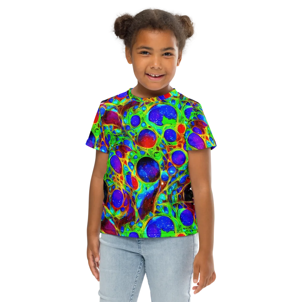Biomorphic Burst on Kids Crew Neck T-Shirt — Front