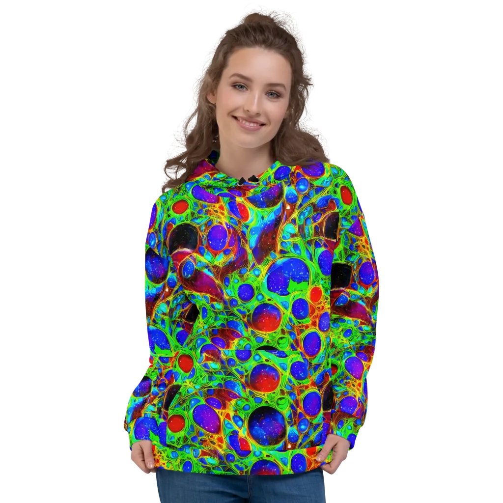 Biomorphic Burst on Hoodie — Front