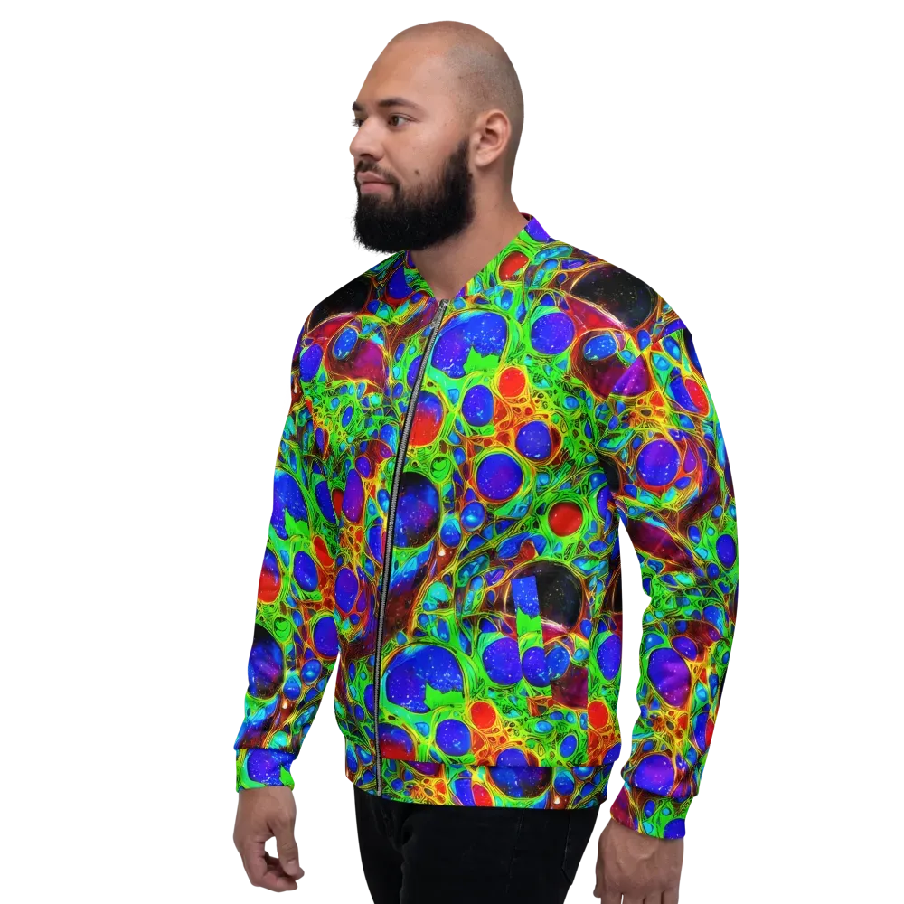 Biomorphic Burst on Bomber Jacket — Left