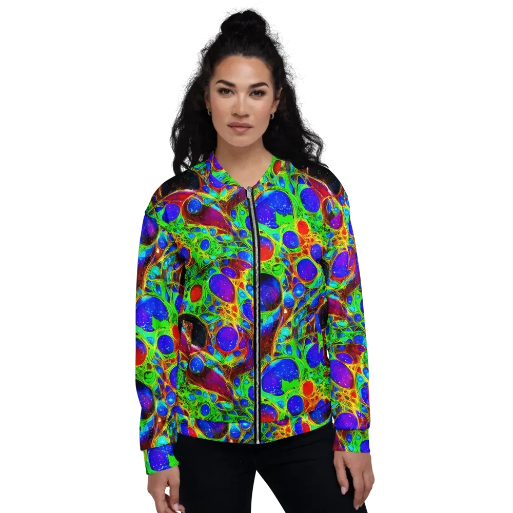 Biomorphic Burst on Bomber Jacket — Front