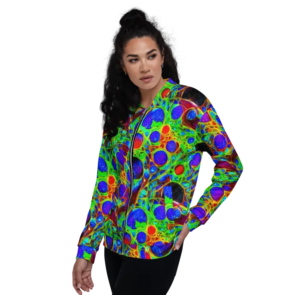 Biomorphic Burst on Bomber Jacket — Left