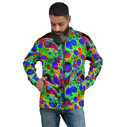 Biomorphic Burst on a Bomber Jacket
