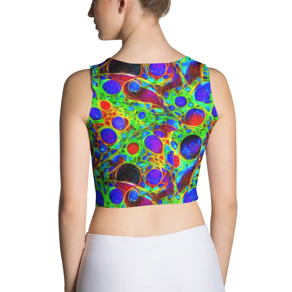Biomorphic Burst on Crop Top — Back
