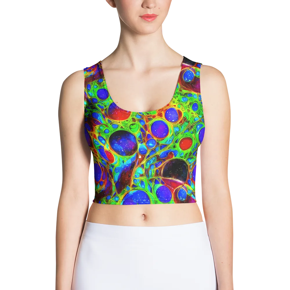 Biomorphic Burst on Crop Top — Front