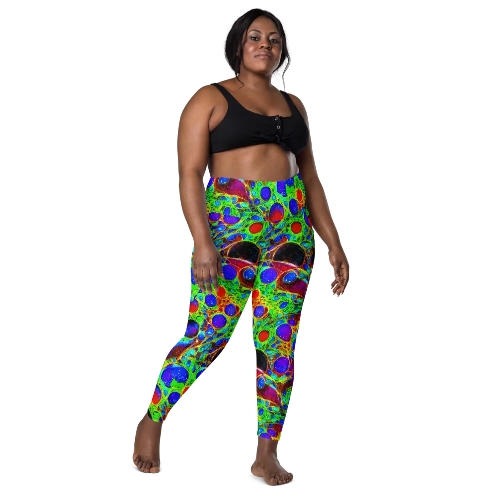 Biomorphic Burst on Leggings with Pockets — Front