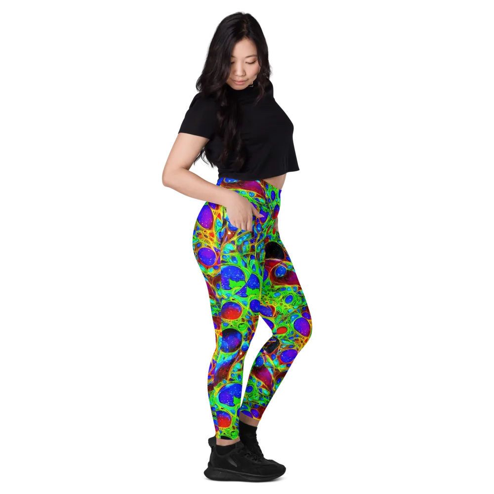 Biomorphic Burst on Leggings with Pockets — Right