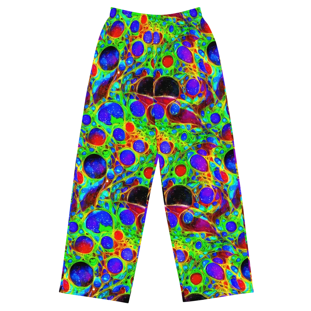 Biomorphic Burst on Wide-Leg Pants — Front