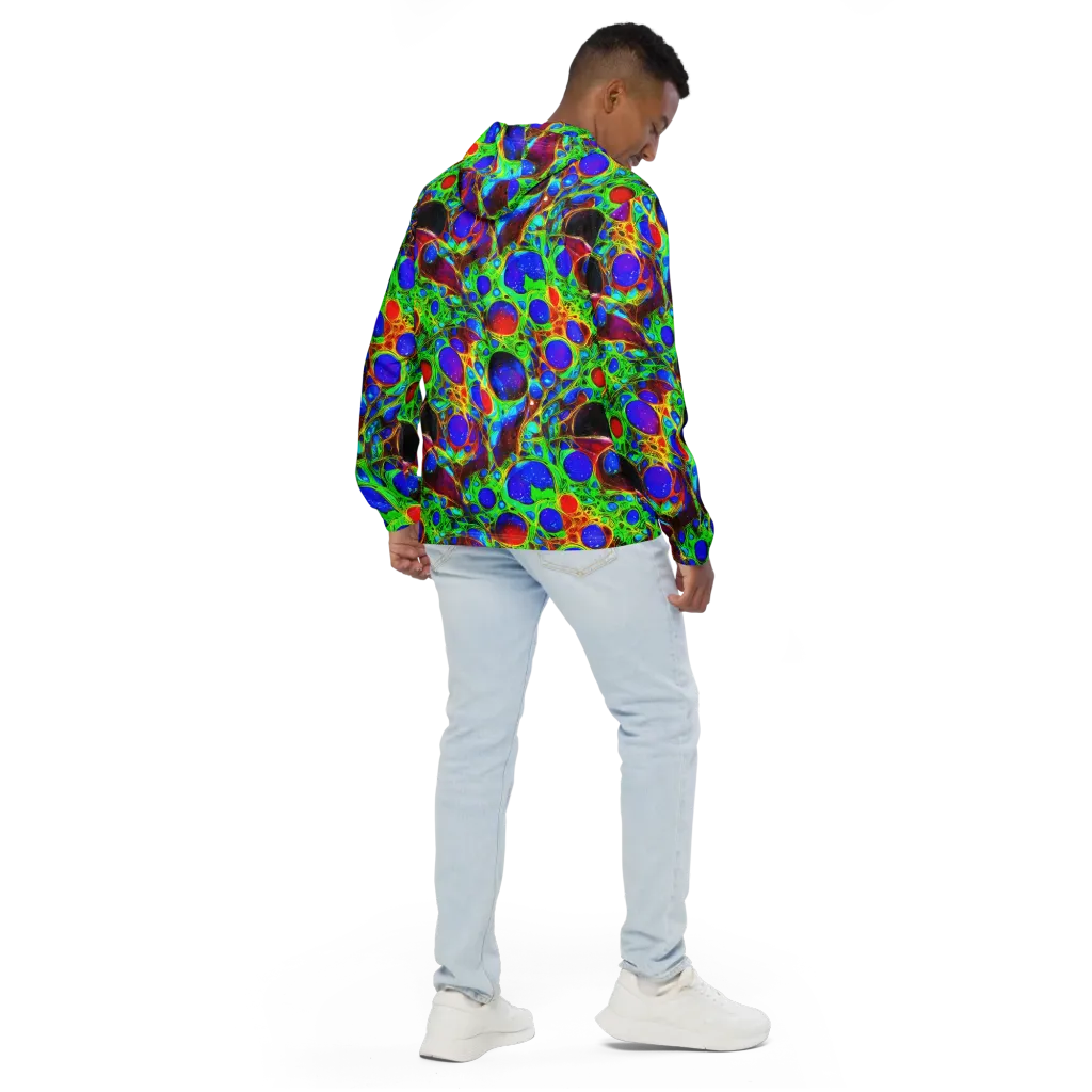 Biomorphic Burst on Men's Windbreaker — Back