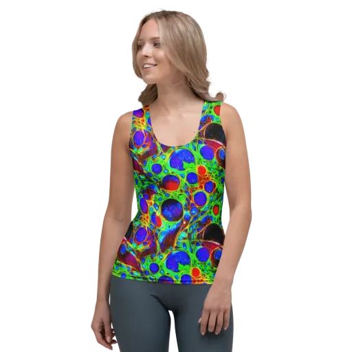 Biomorphic Burst on a Women's Tank Top