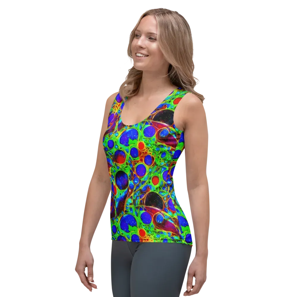 Biomorphic Burst on Women's Tank Top — Left Front