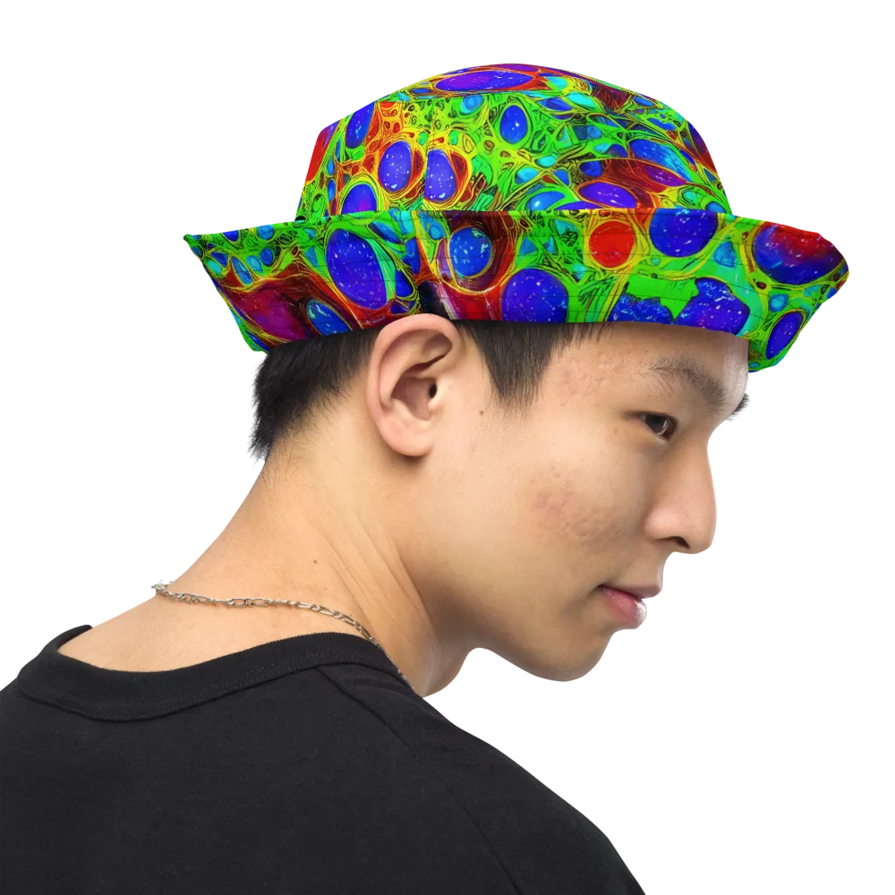 Biomorphic Burst on Reversible Bucket Hat — Right Outside