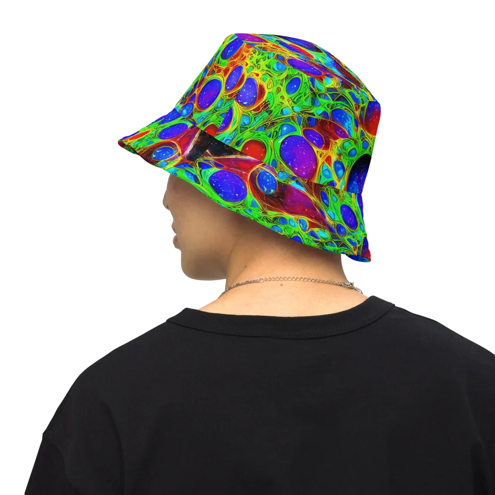Biomorphic Burst on Reversible Bucket Hat — Back Inside
