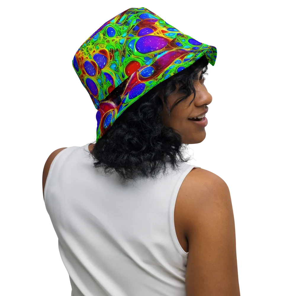 Biomorphic Burst on Reversible Bucket Hat — Right Outside