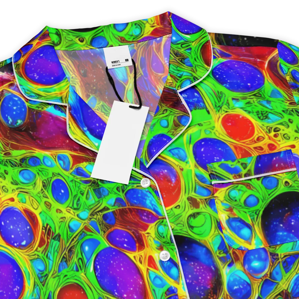 Biomorphic Burst on Women's Short Sleeve Pajama Top — Product details