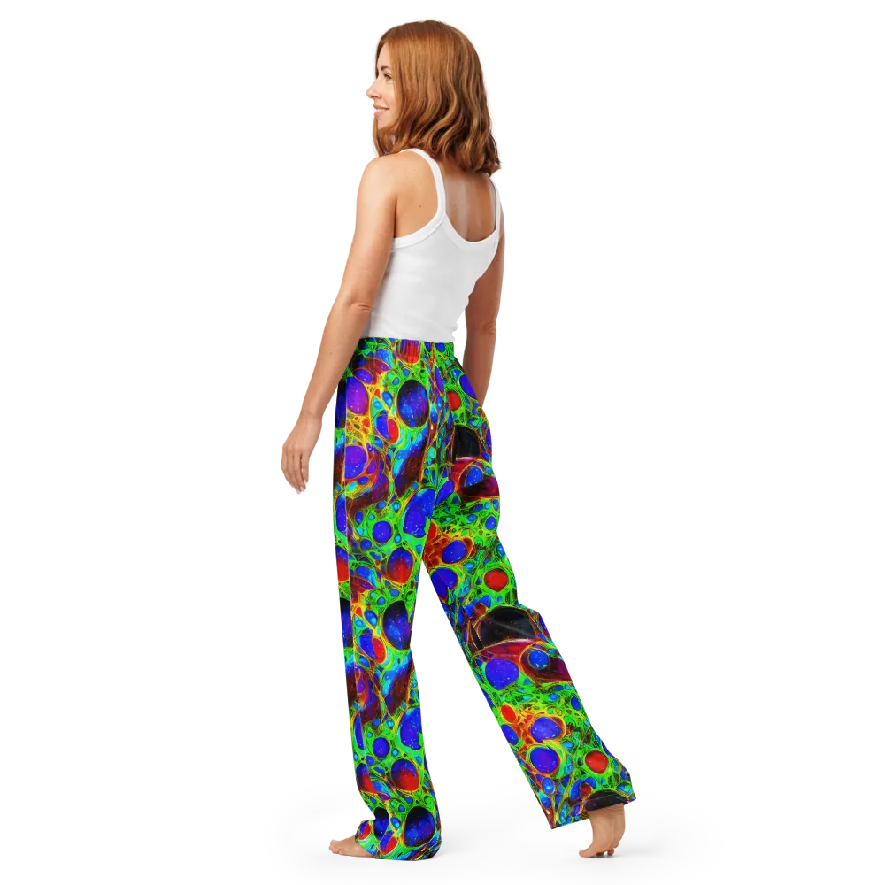 Biomorphic Burst on Women's Pajama Pants — Back