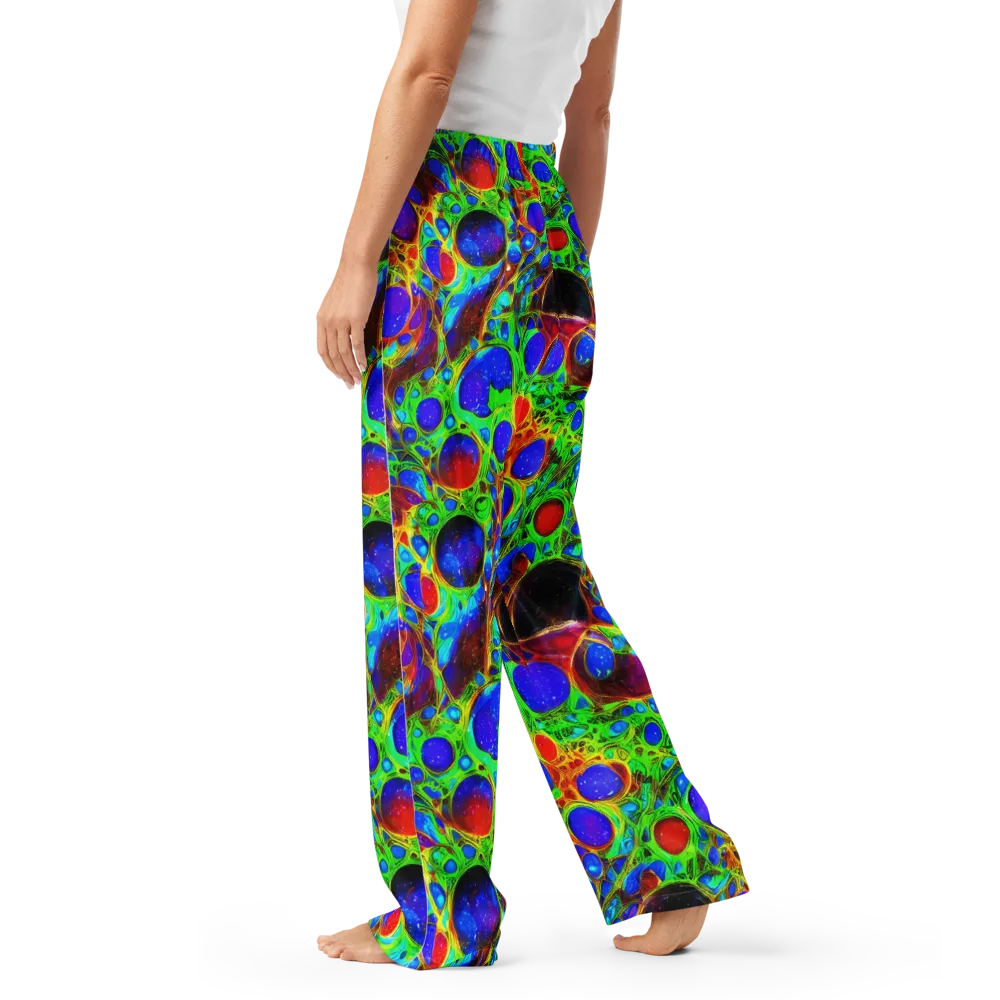 Biomorphic Burst on Women's Pajama Pants — Left