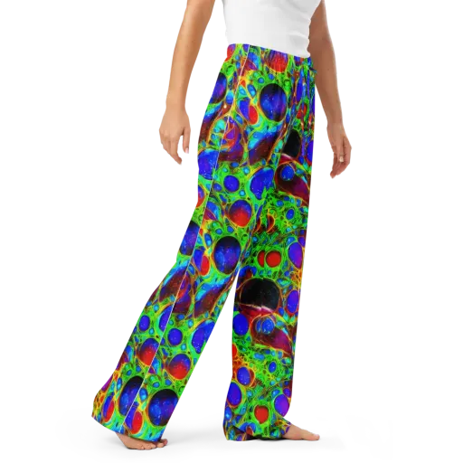 Biomorphic Burst on a Women's Pajama Pants