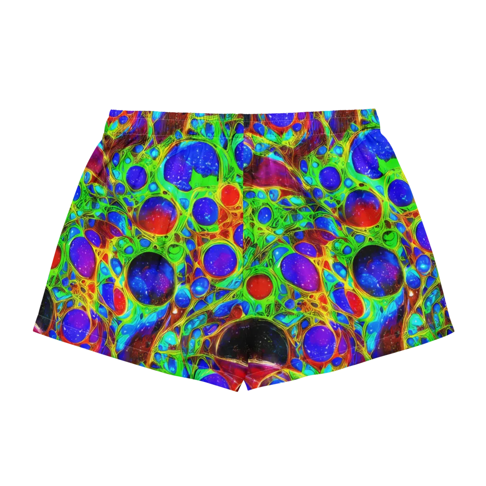 Biomorphic Burst on Women's Pajama Shorts — Back