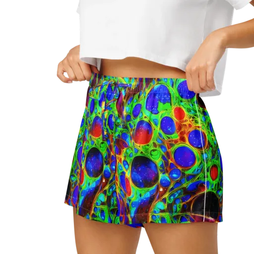Biomorphic Burst on a Women's Pajama Shorts