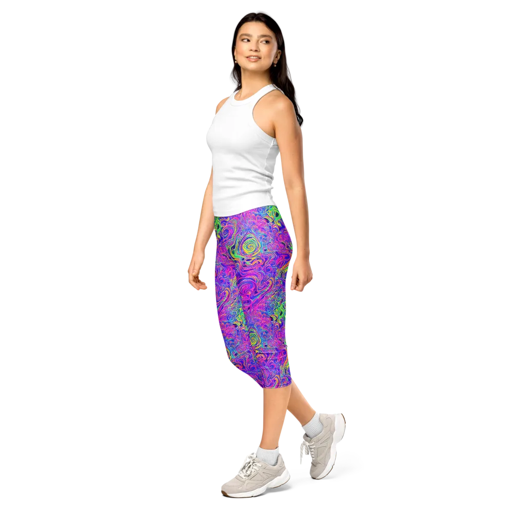 Kaleido Fever on Capri Leggings — Left Front