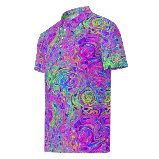 Kaleido Fever on a Men's Slim Fit Polo Shirt