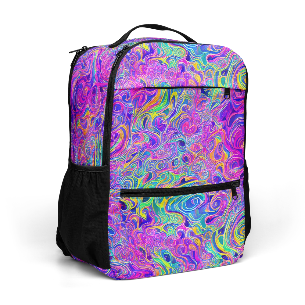 Kaleido Fever on Utility Backpack — Right Front