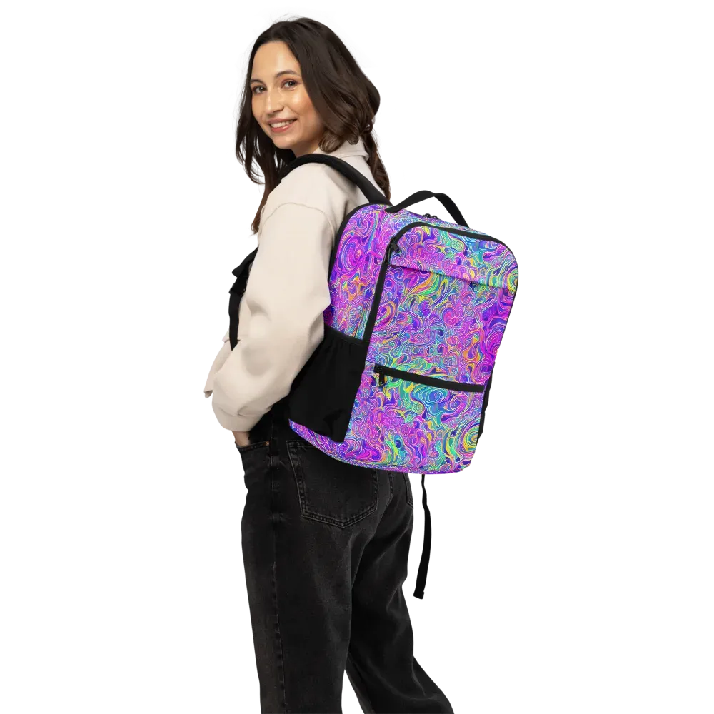 Kaleido Fever on Utility Backpack — Back