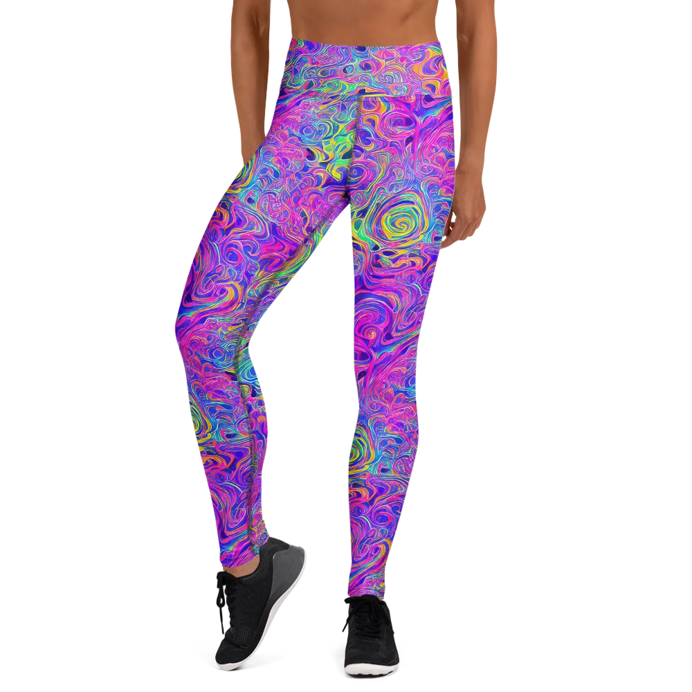 Kaleido Fever on Yoga Leggings — Front