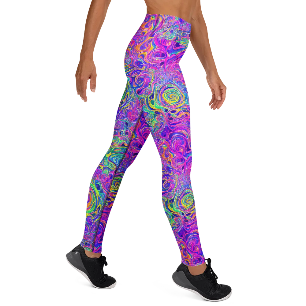 Kaleido Fever on Yoga Leggings — Right
