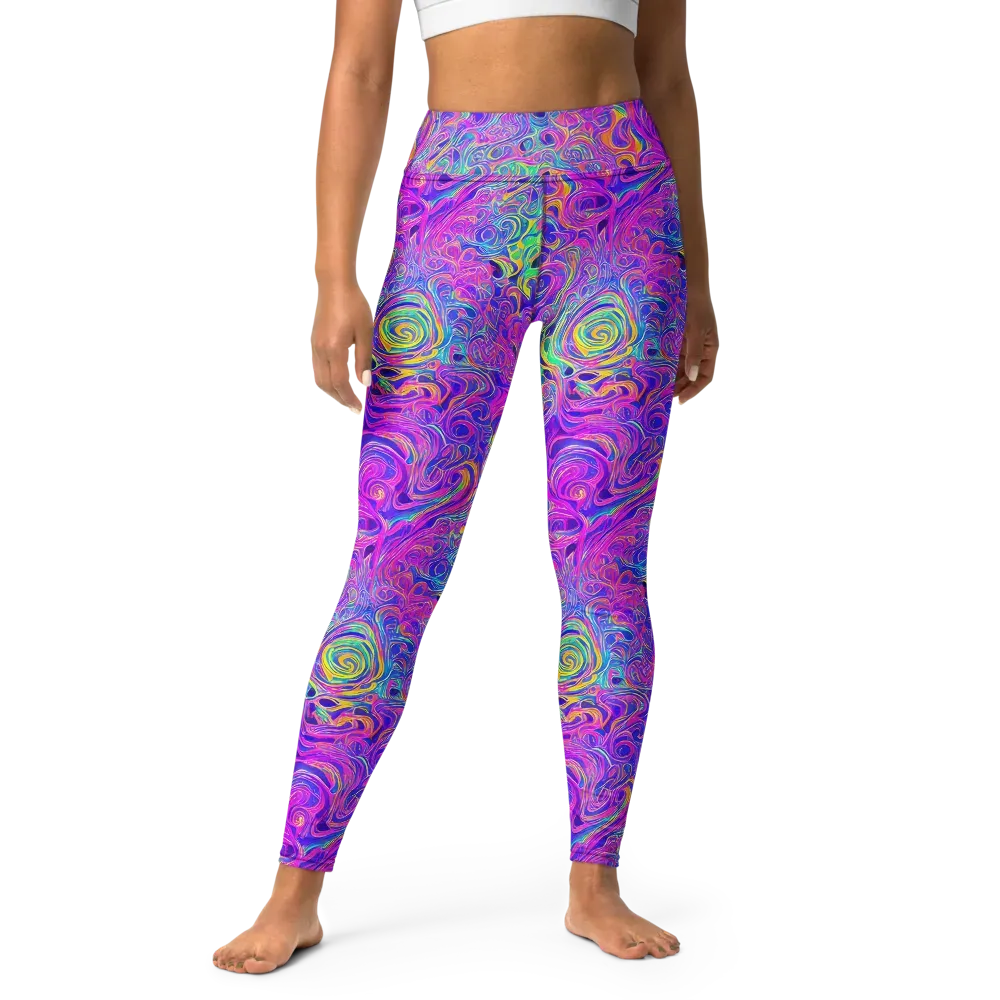 Kaleido Fever on Yoga Leggings — Front