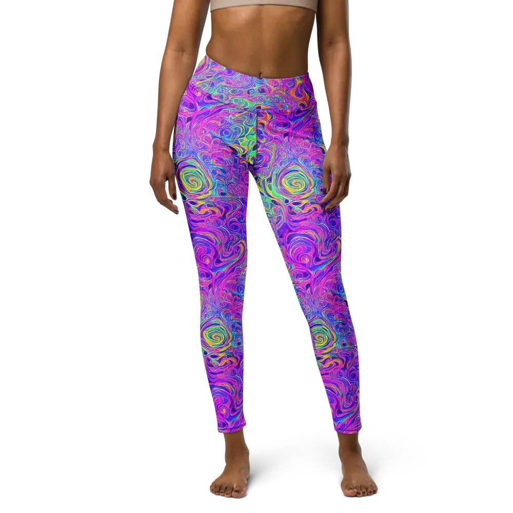 Kaleido Fever on Yoga Leggings — Front