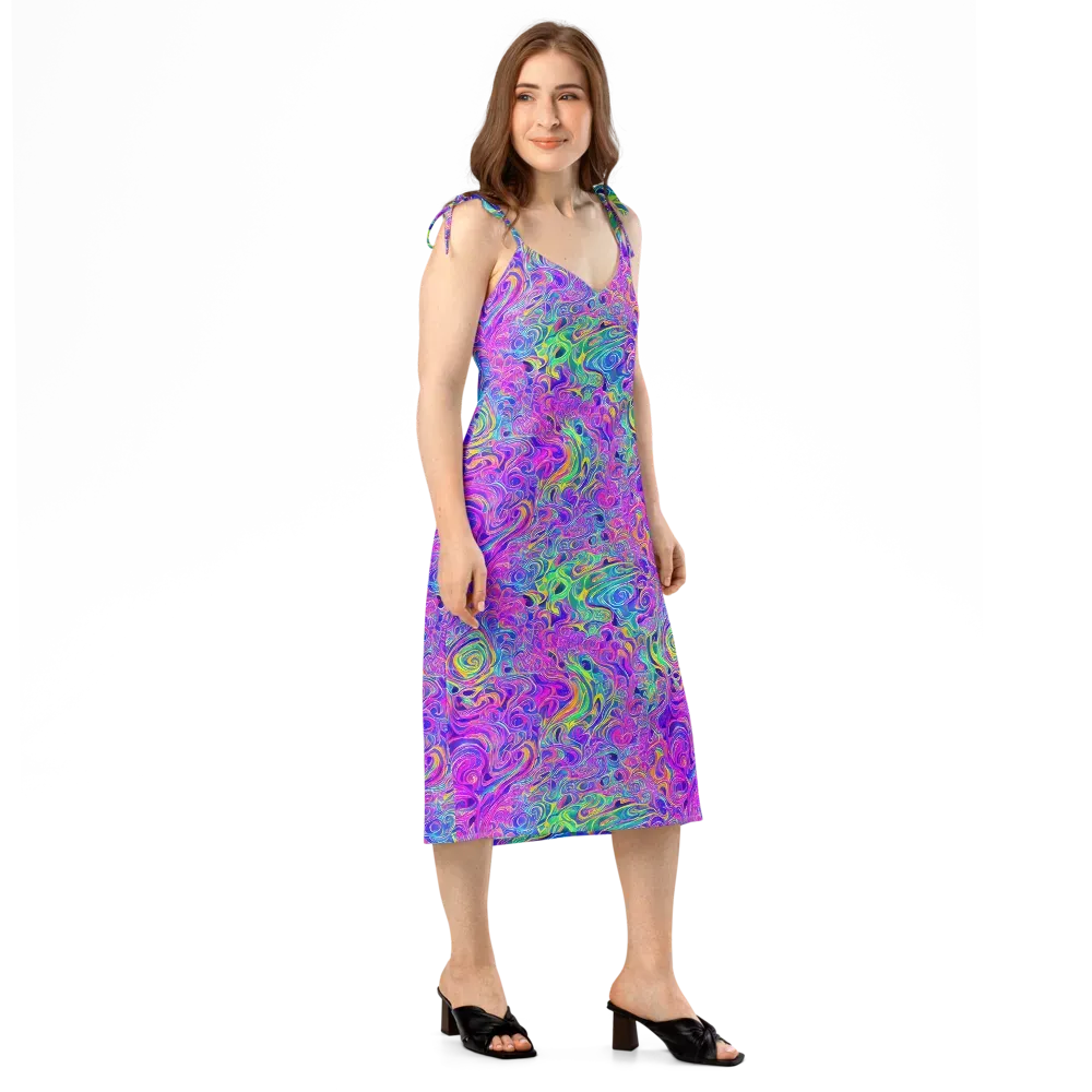 Kaleido Fever on Slip Dress — Right Front