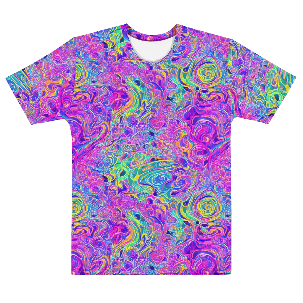 Kaleido Fever on Men's Cotton Crew Neck T-Shirt — Front
