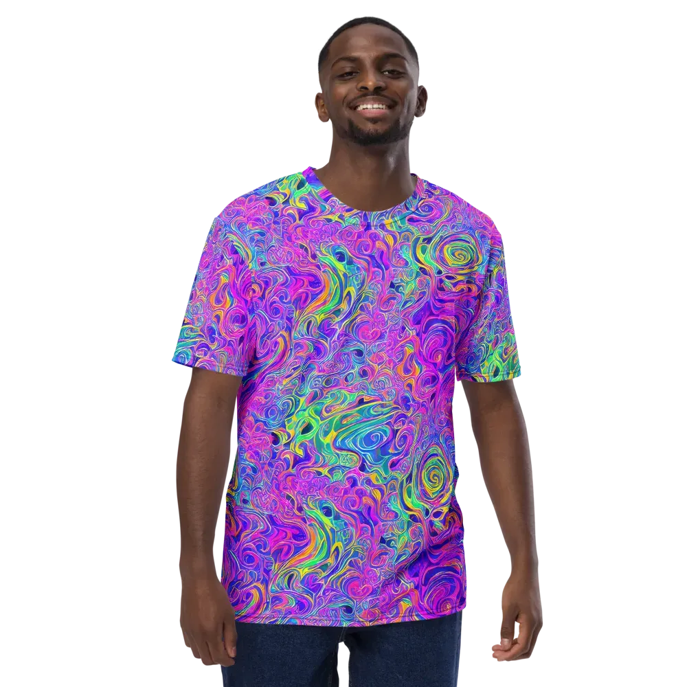 Kaleido Fever on Men's Crew Neck T-Shirt — Front