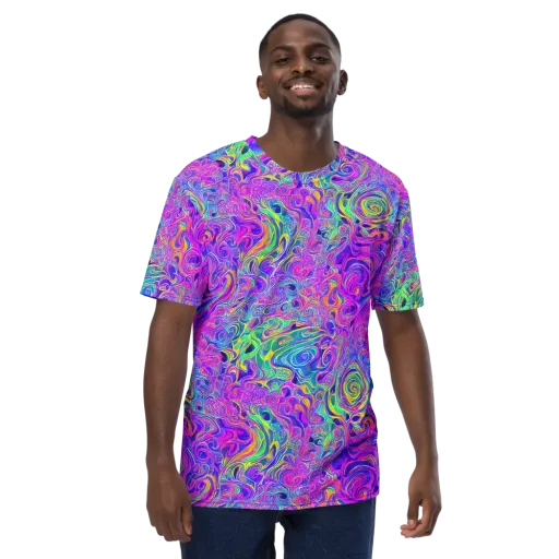Kaleido Fever on a Men's Crew Neck T-Shirt