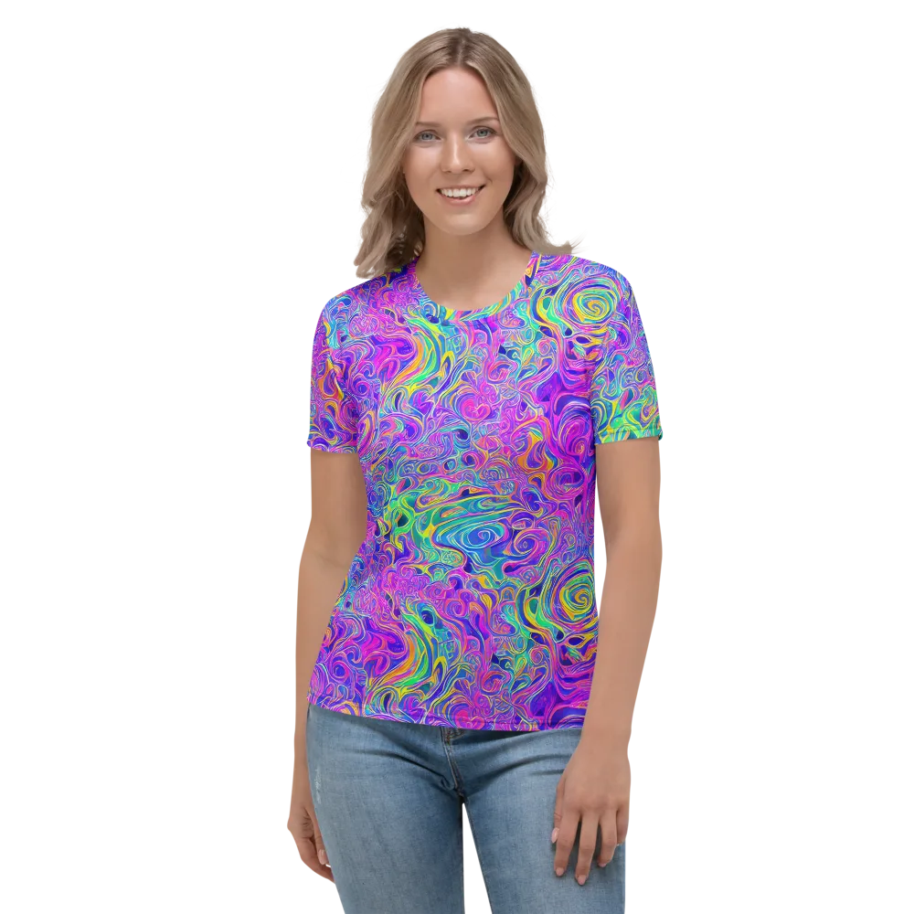Kaleido Fever on Women's Crew Neck T-Shirt — Front