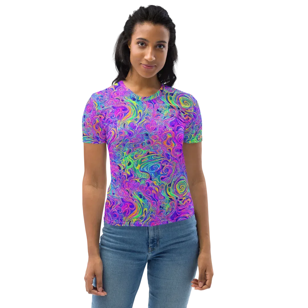 Kaleido Fever on Women's Crew Neck T-Shirt — Front